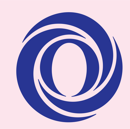 Negative Space Orbit Bulb Icon #fce4ec/#283593