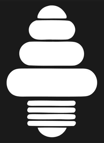 Chunky Stacked Bulb Icon #1a1a1a/#ffffff