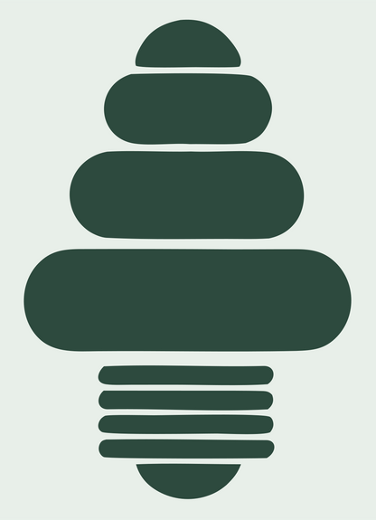 Chunky Stacked Bulb Icon #e8efe9/#2d4a3e