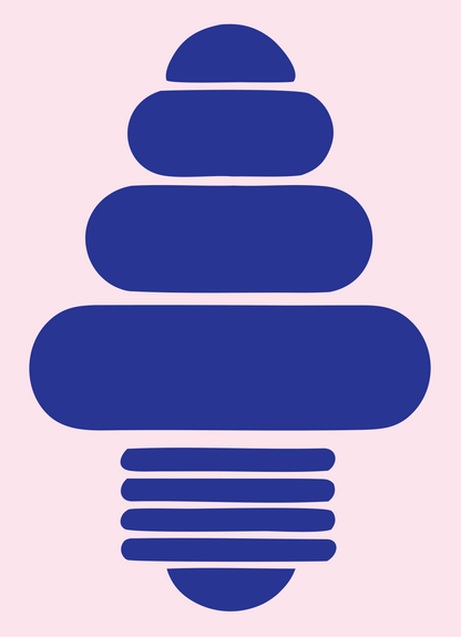 Chunky Stacked Bulb Icon #fce4ec/#283593