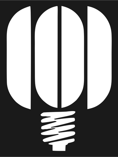 Blocky CFL Bulb Icon #1a1a1a/#ffffff