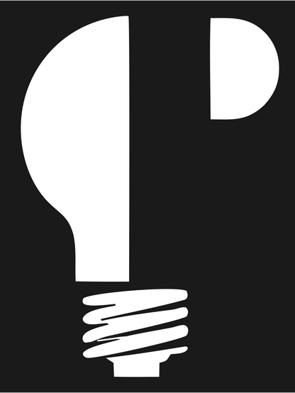 Blocky Split Bulb Icon #1a1a1a/#ffffff