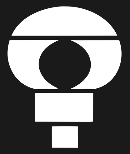 Negative Space Circle Bulb Icon #1a1a1a/#ffffff