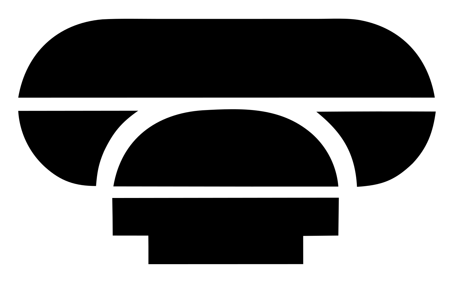 Blocky Light Bulb Icon #ffffff/#000000