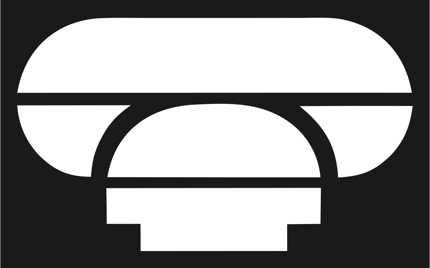 Blocky Light Bulb Icon #1a1a1a/#ffffff