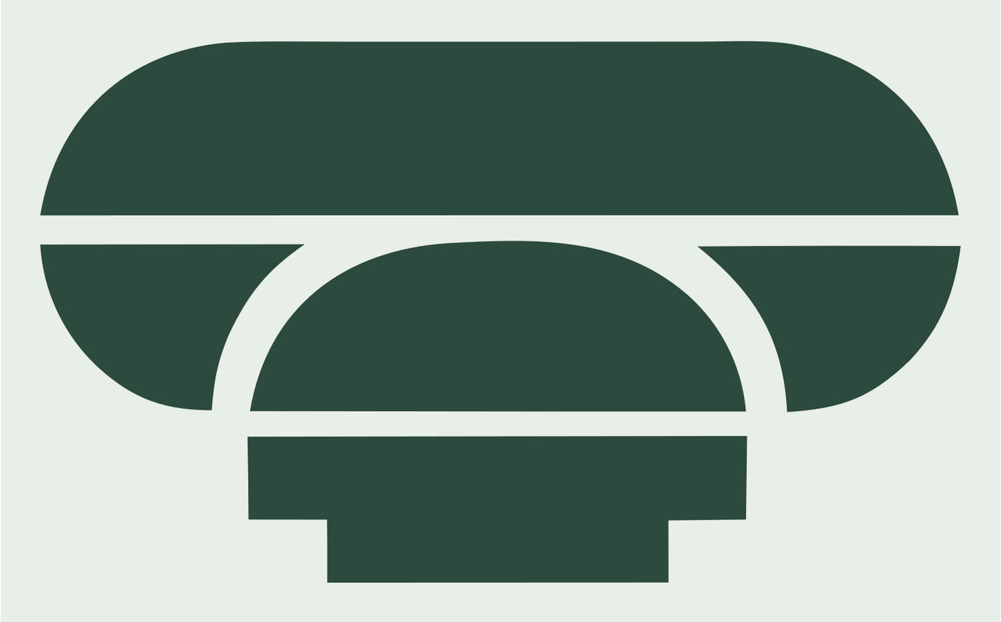 Blocky Light Bulb Icon #e8efe9/#2d4a3e