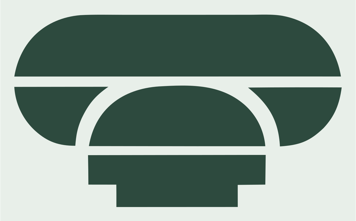 Blocky Light Bulb Icon #e8efe9/#2d4a3e