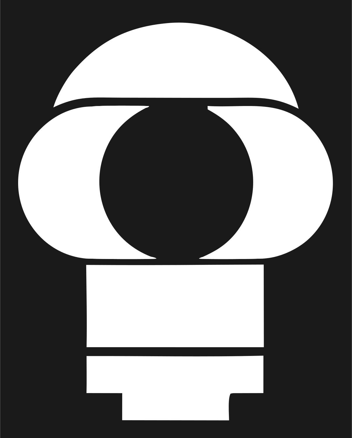 Negative Space Table Lamp Icon #1a1a1a/#ffffff