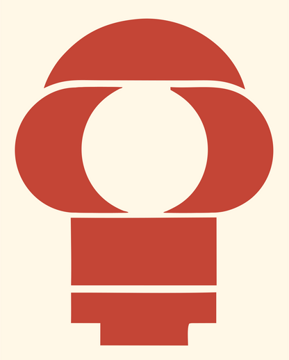Negative Space Table Lamp Icon #fff8e7/#c44536