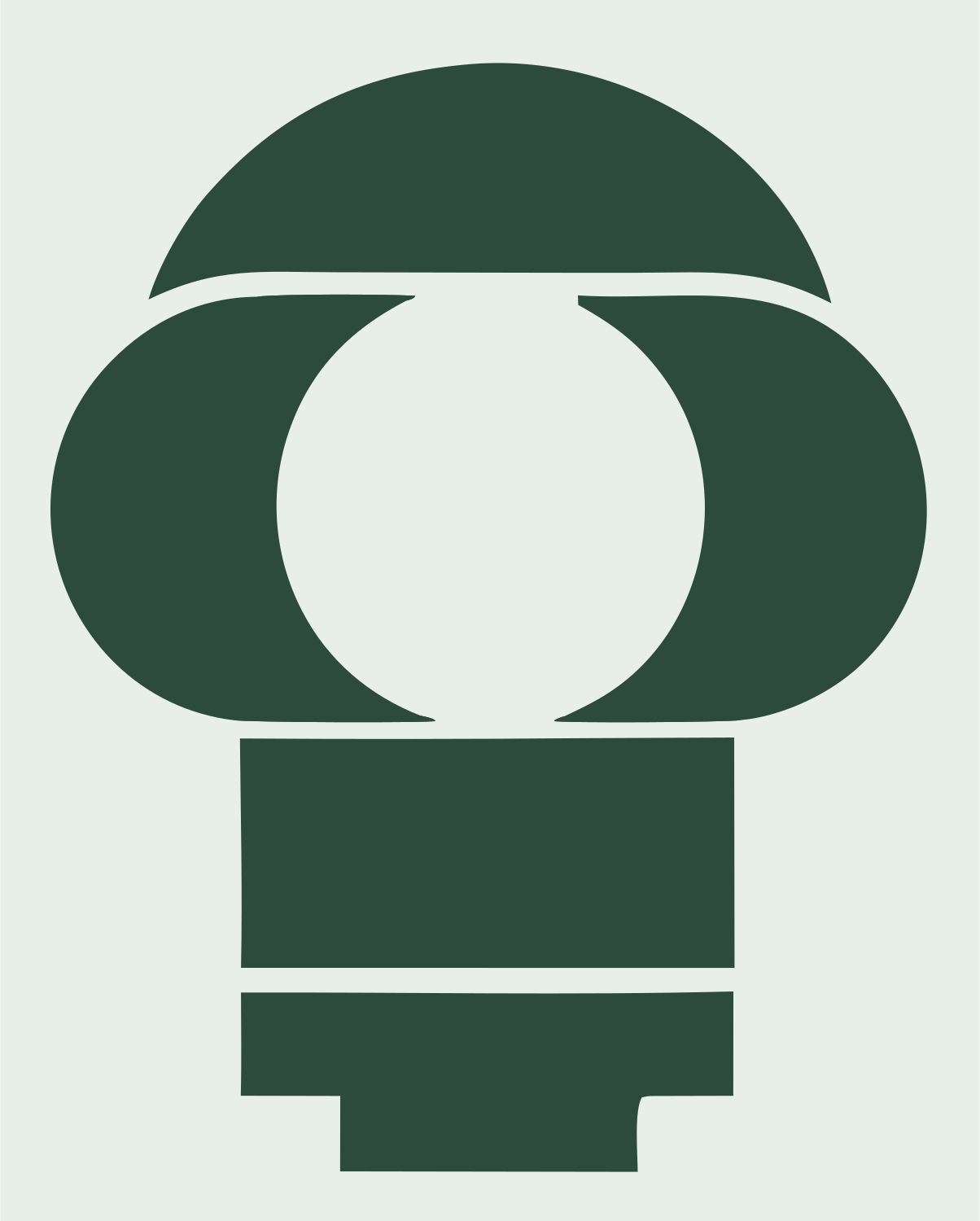Negative Space Table Lamp Icon #e8efe9/#2d4a3e