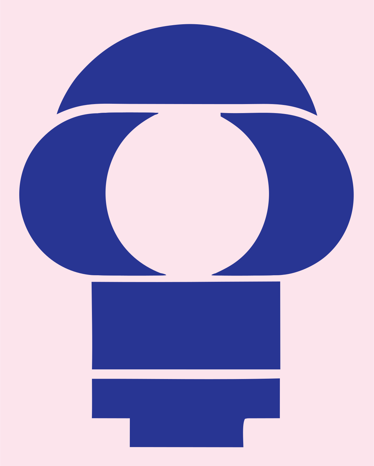 Negative Space Table Lamp Icon #fce4ec/#283593