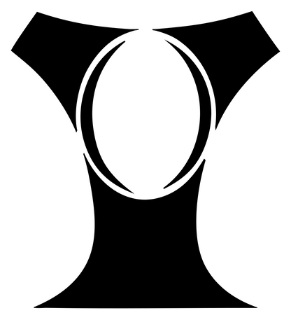Oval Lens Loupe Badge #ffffff/#000000