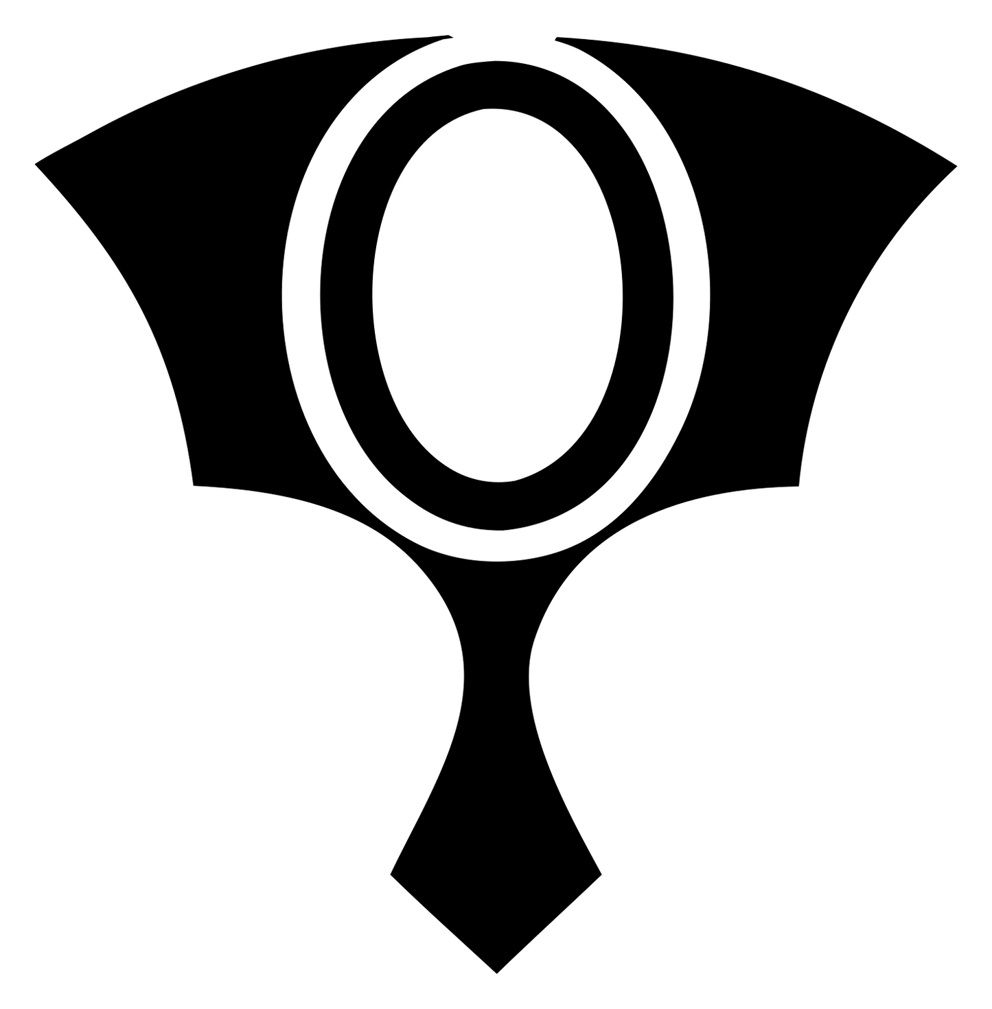 Bold Hand Mirror Emblem #ffffff/#000000