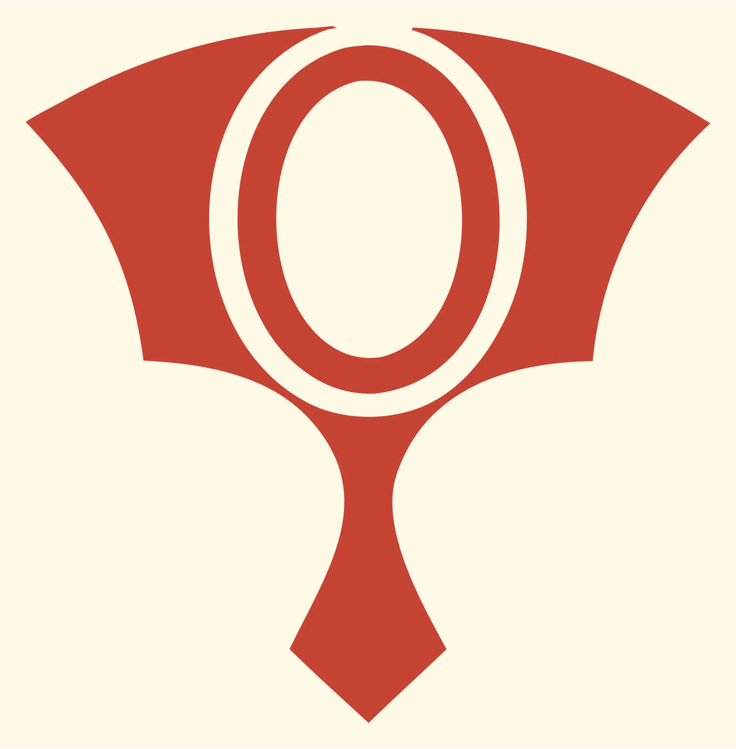 Bold Hand Mirror Emblem #fff8e7/#c44536