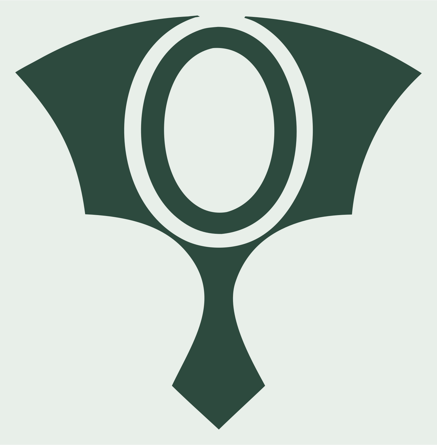 Bold Hand Mirror Emblem #e8efe9/#2d4a3e