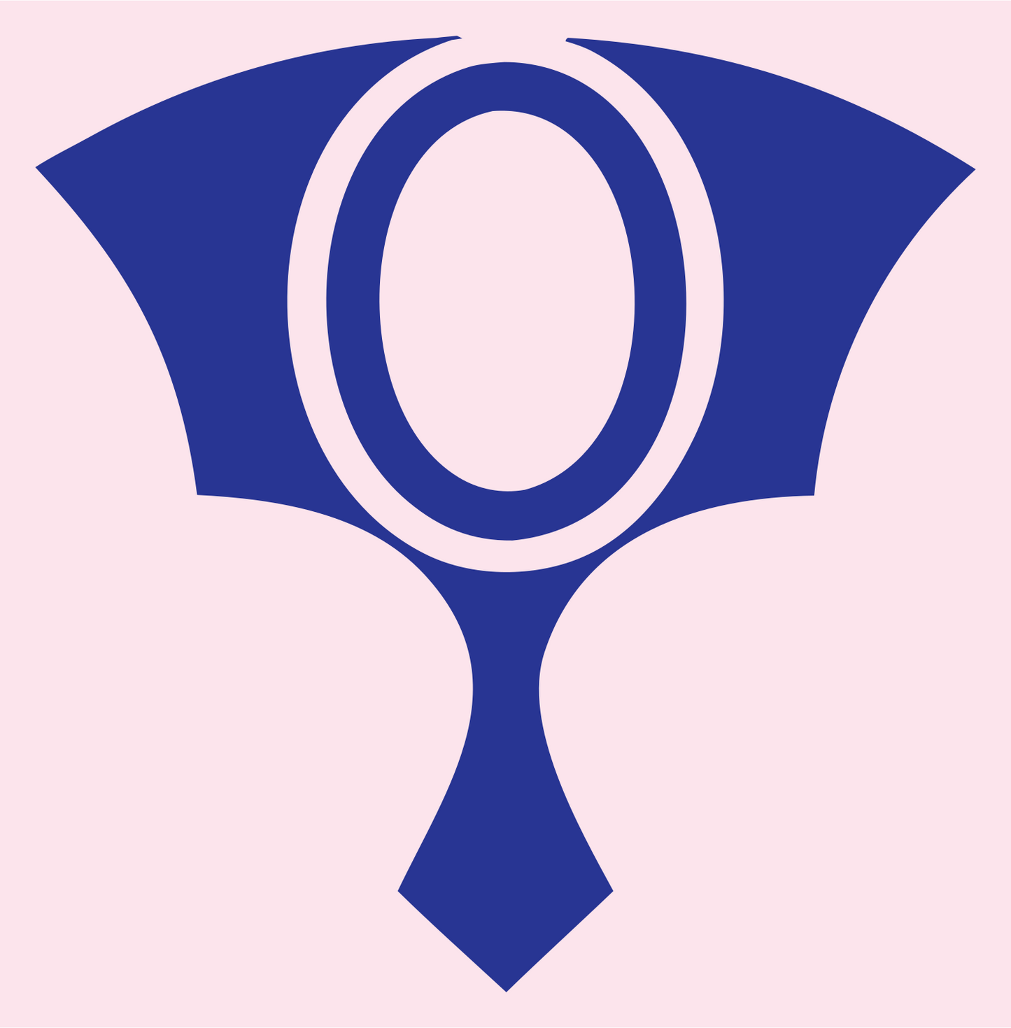 Bold Hand Mirror Emblem #fce4ec/#283593