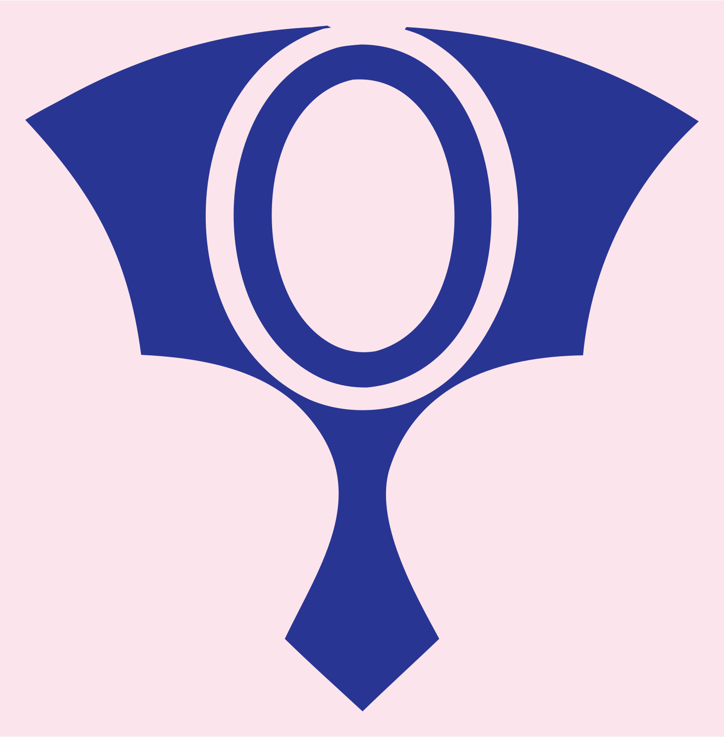 Bold Hand Mirror Emblem #fce4ec/#283593