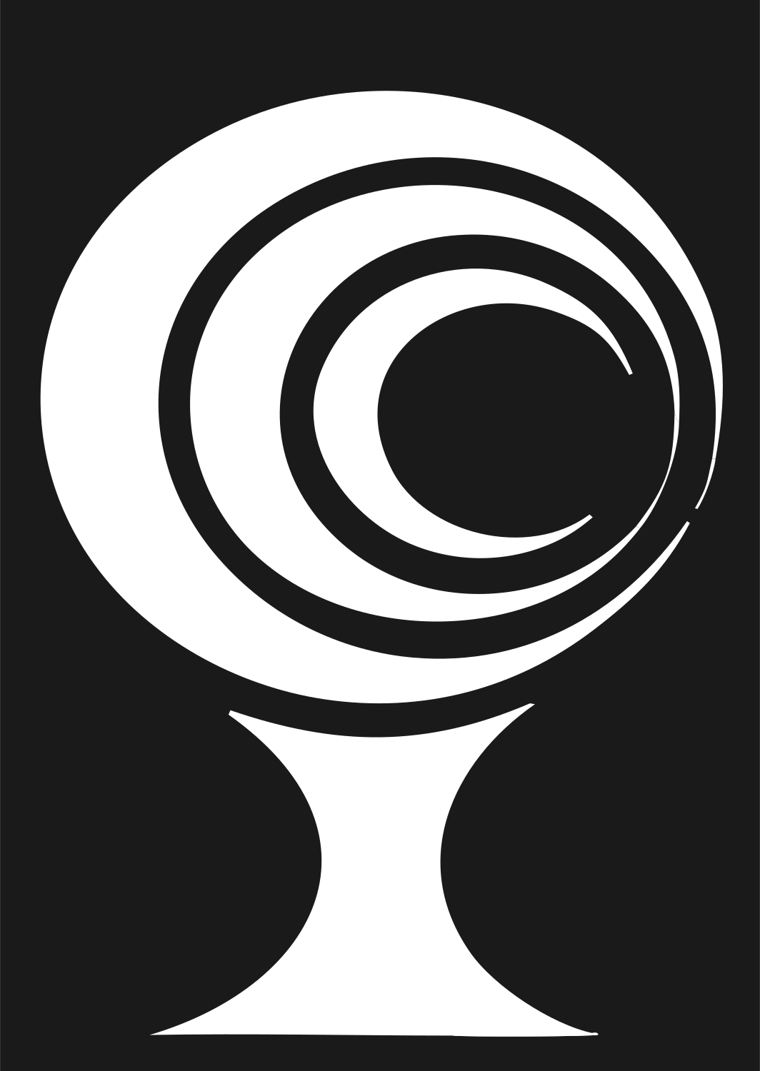 Spiral Orb Pedestal Icon #1a1a1a/#ffffff