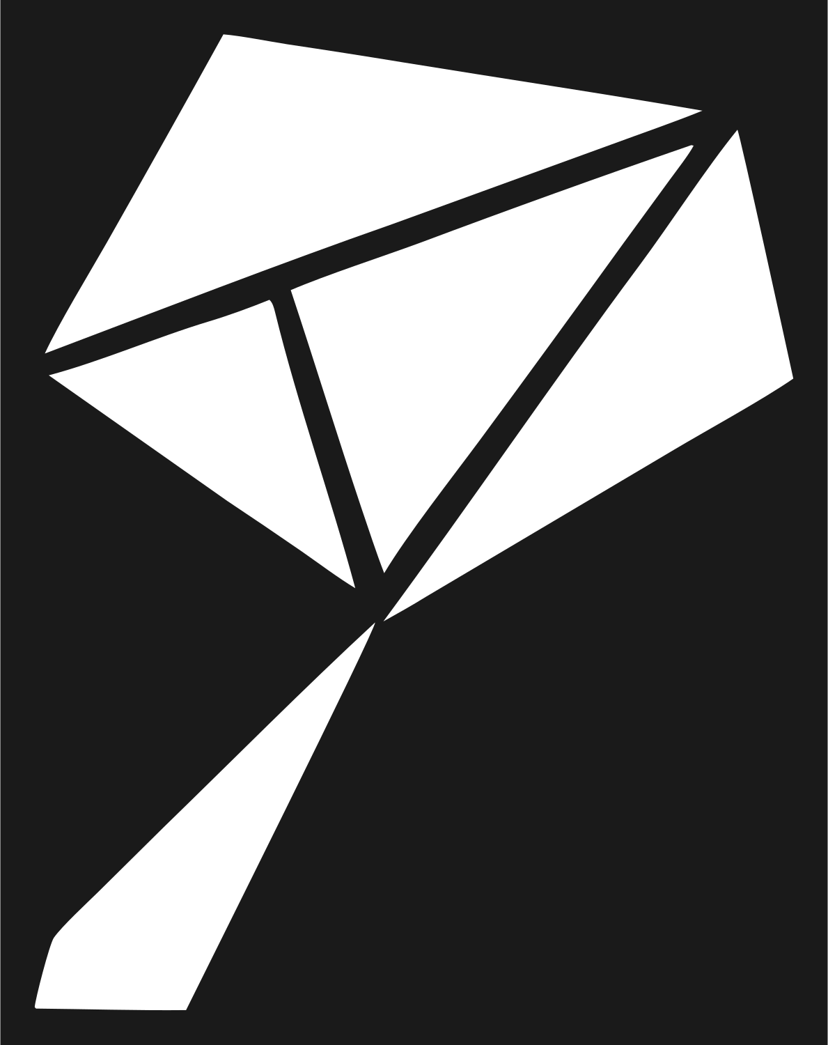 Geometric Kite Shape Mark #1a1a1a/#ffffff