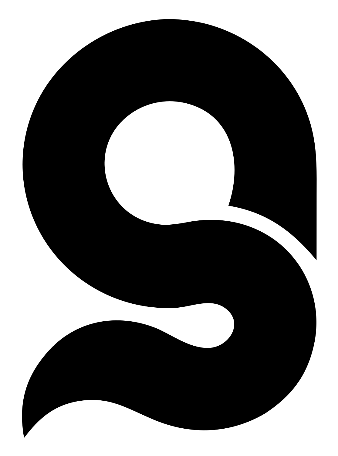 Italic Letter G Loupe Mark #ffffff/#000000