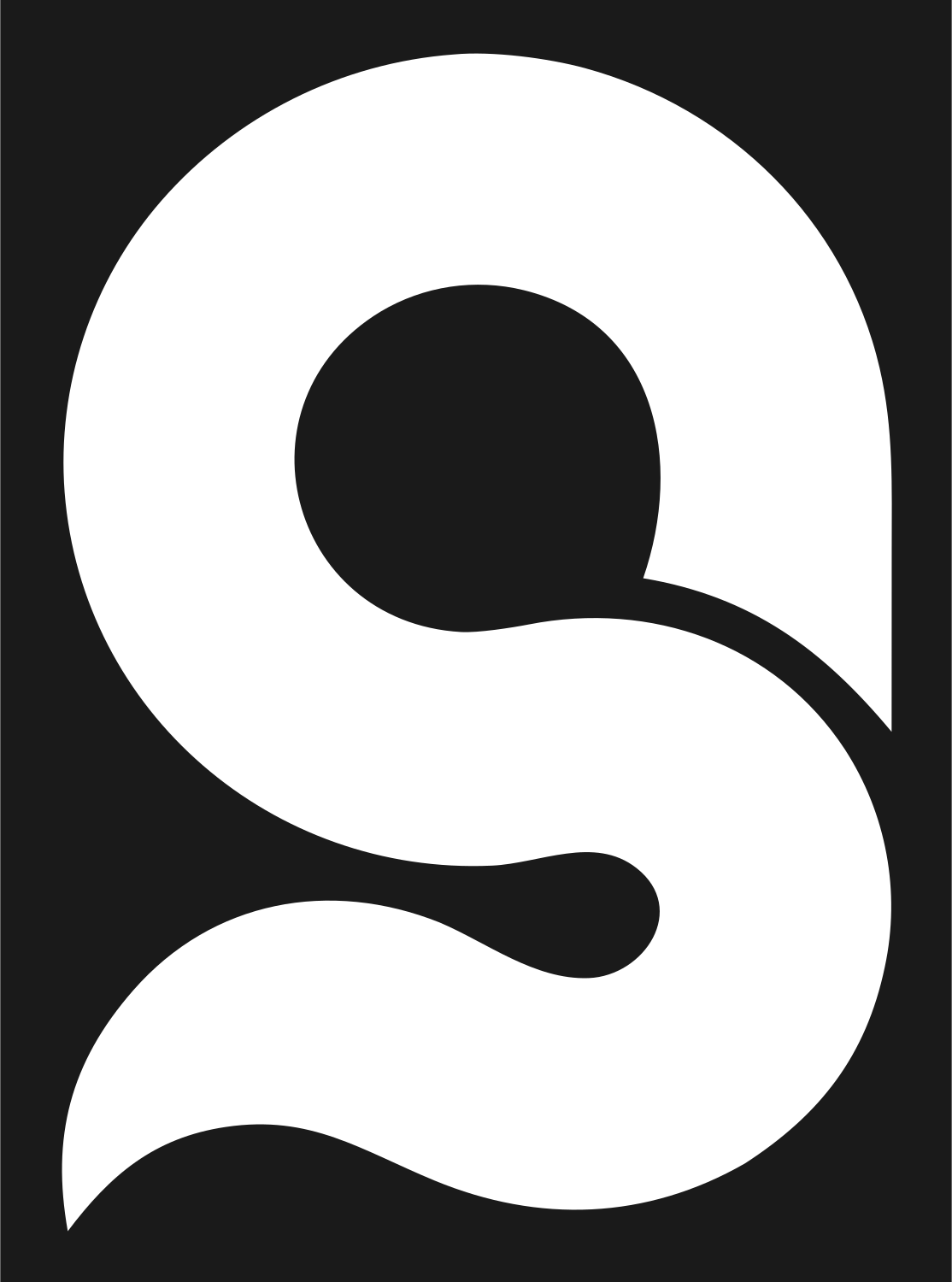 Italic Letter G Loupe Mark #1a1a1a/#ffffff
