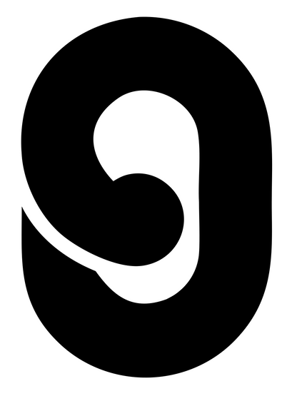 Embryo Silhouette Loupe Mark #ffffff/#000000
