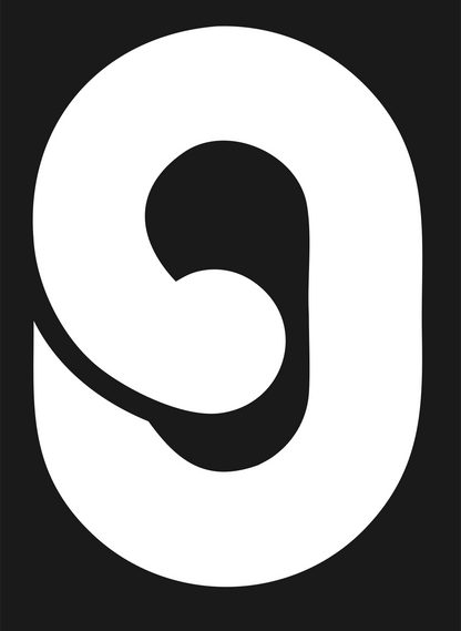 Embryo Silhouette Loupe Mark #1a1a1a/#ffffff