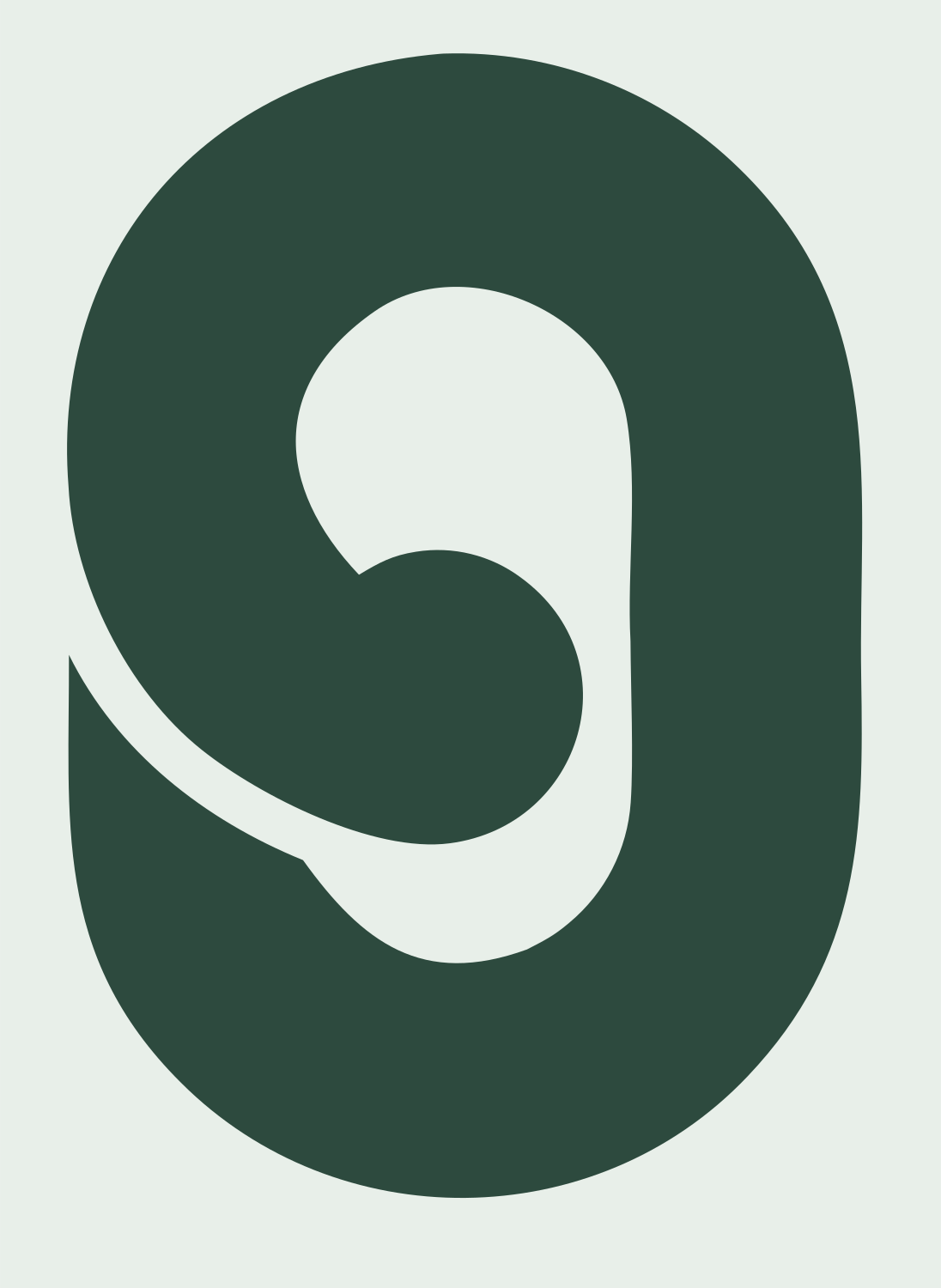 Embryo Silhouette Loupe Mark #e8efe9/#2d4a3e
