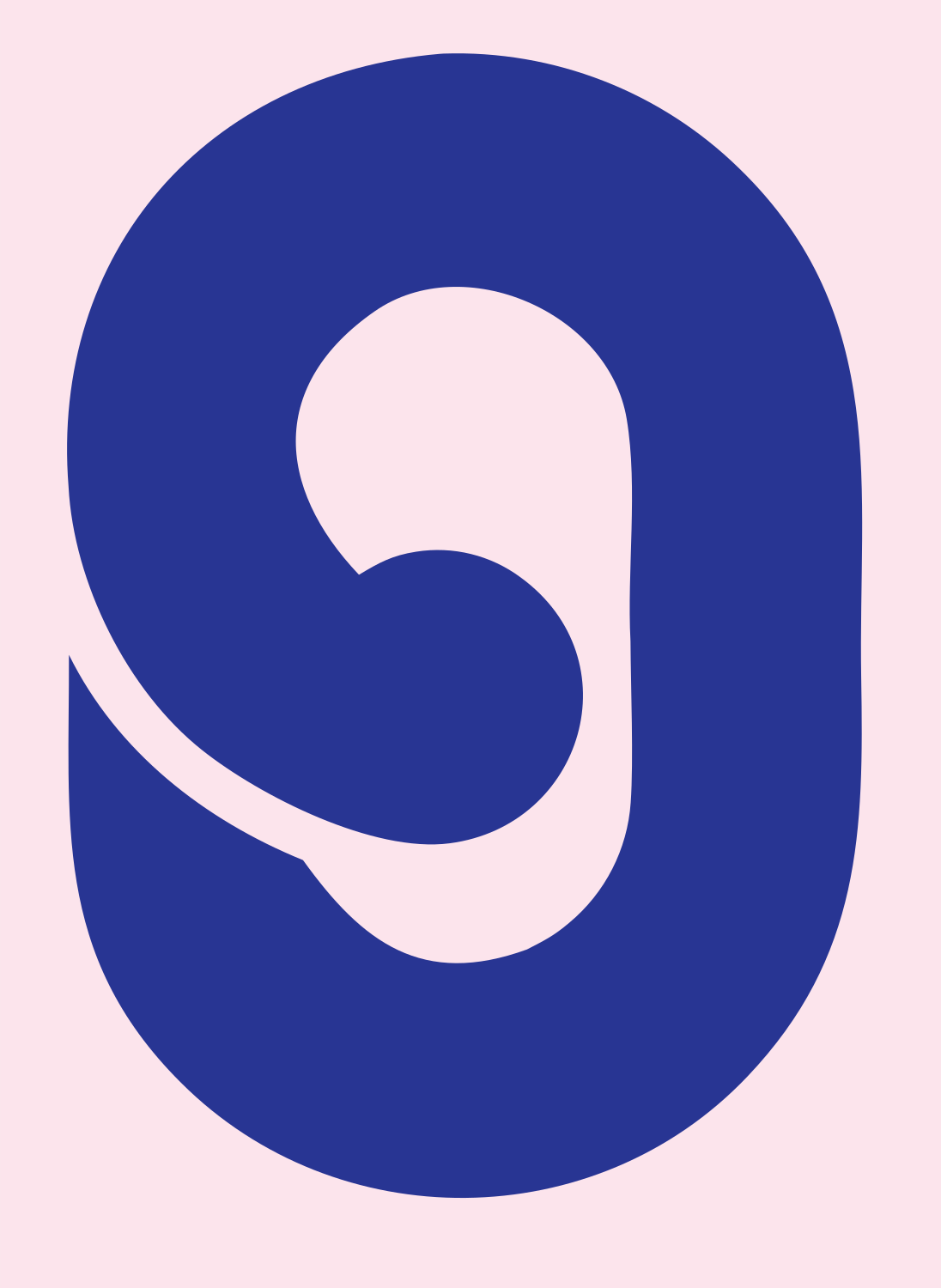 Embryo Silhouette Loupe Mark #fce4ec/#283593