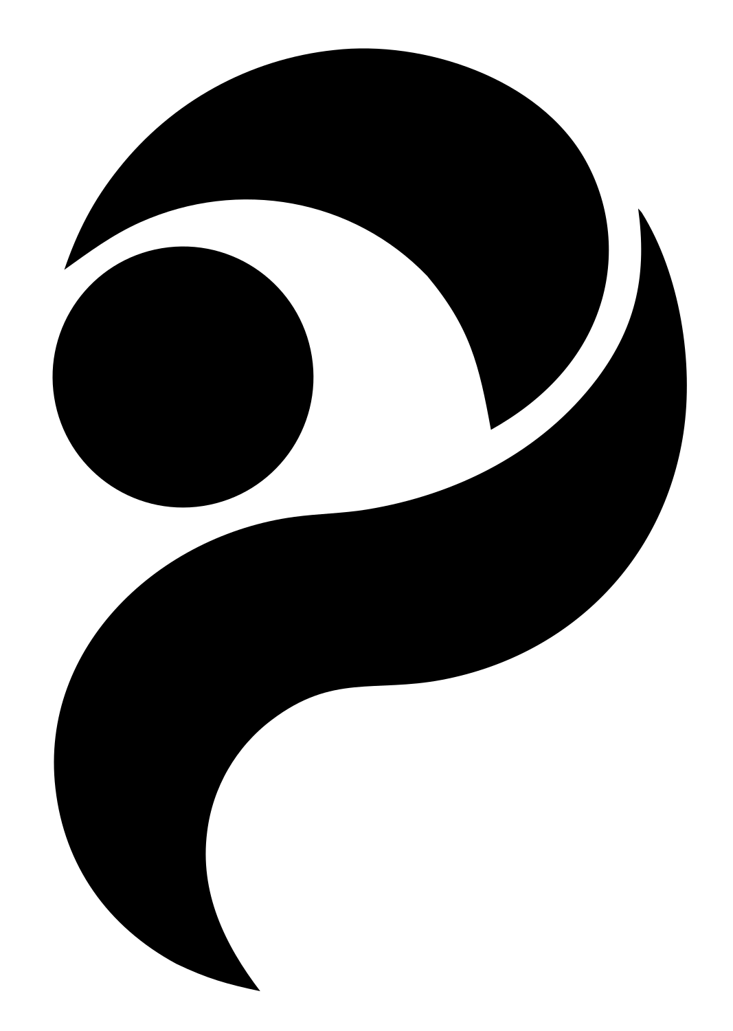 Fluid Swirl Loupe Mark #ffffff/#000000