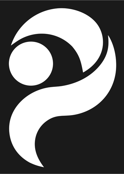 Fluid Swirl Loupe Mark #1a1a1a/#ffffff
