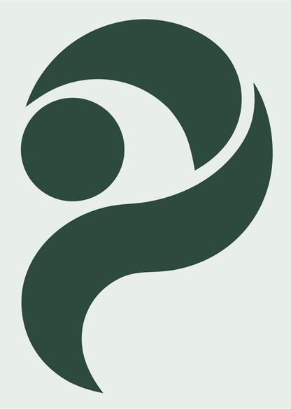 Fluid Swirl Loupe Mark #e8efe9/#2d4a3e