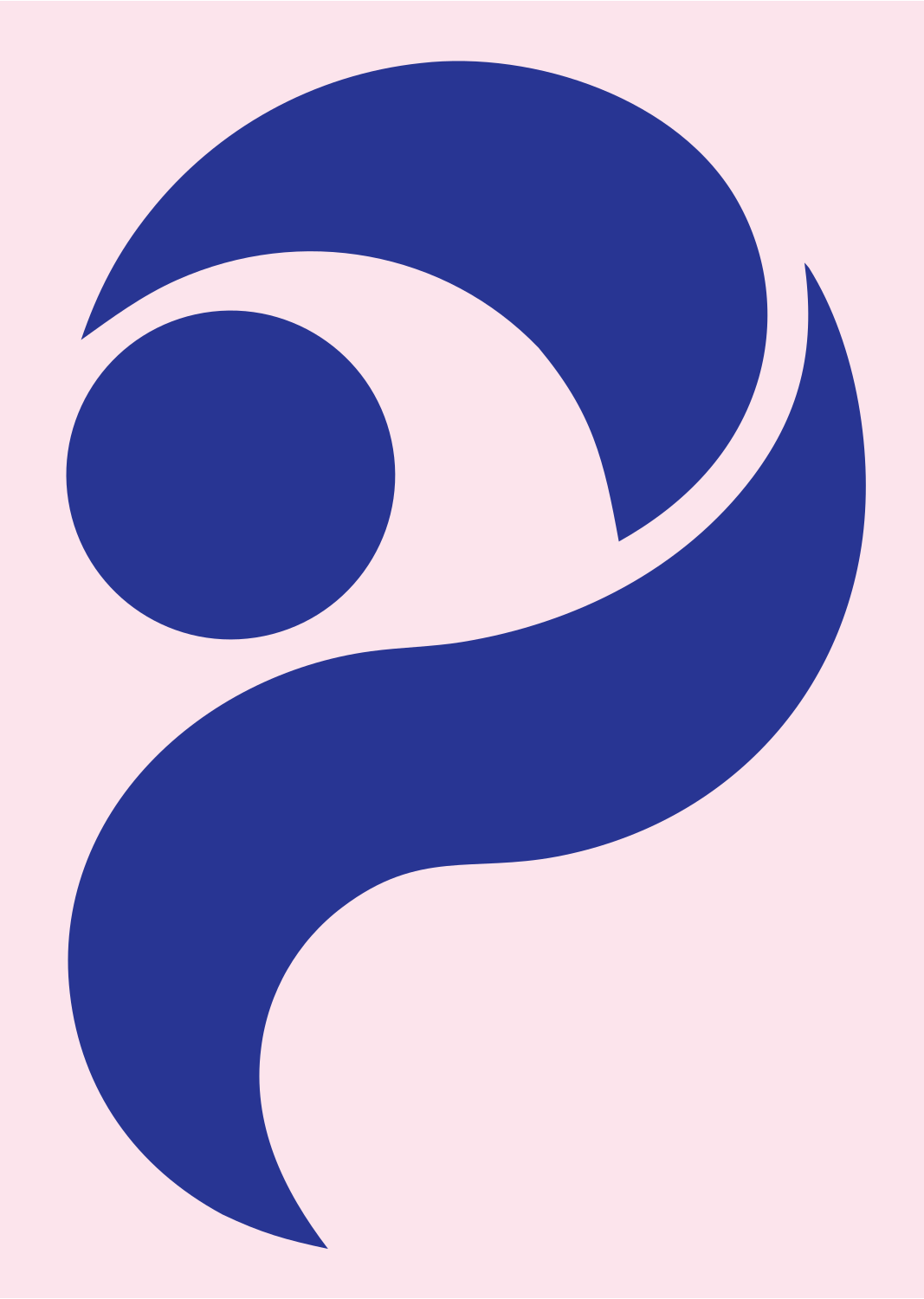 Fluid Swirl Loupe Mark #fce4ec/#283593