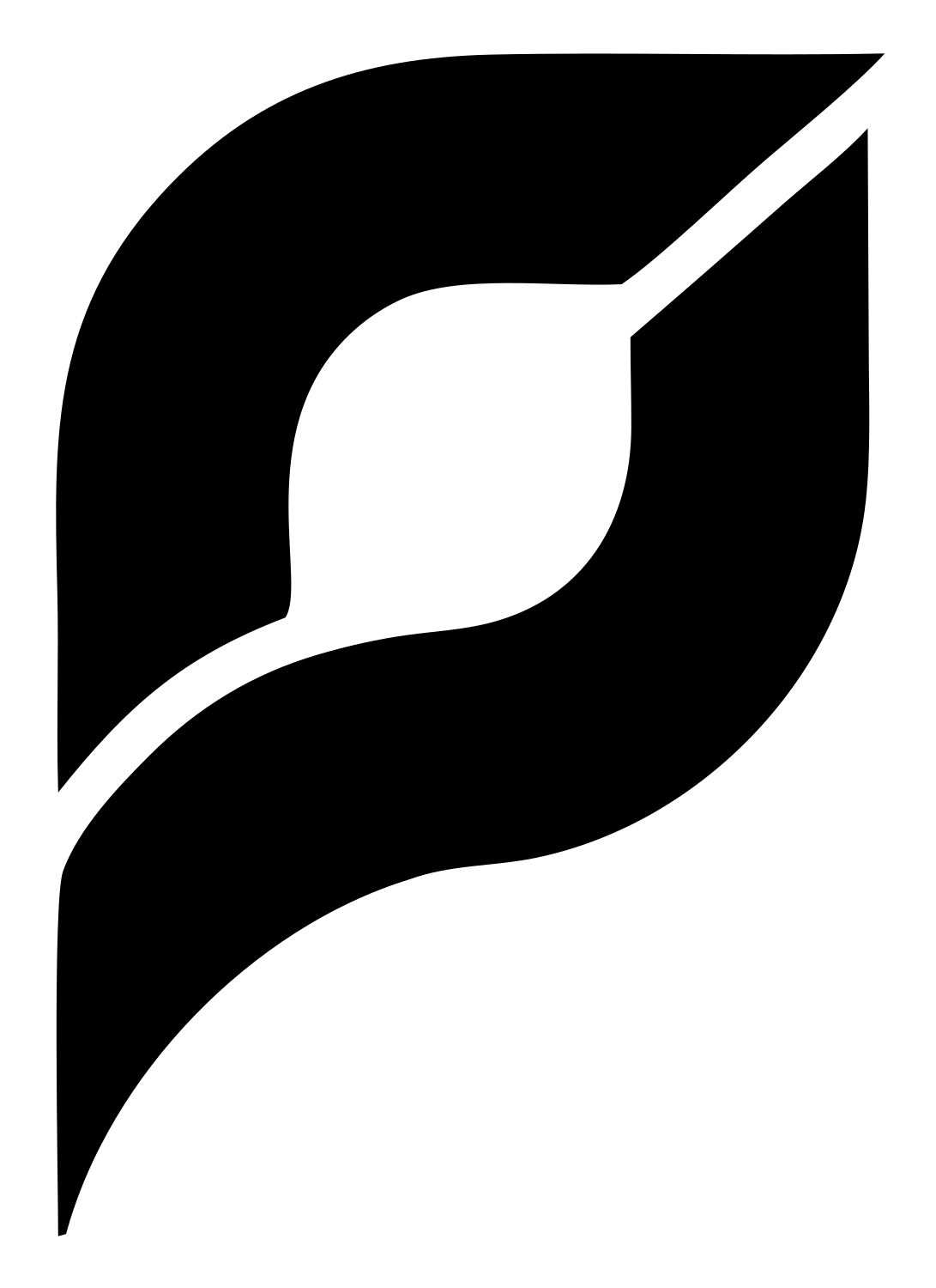 Split Leaf Loupe Mark #ffffff/#000000