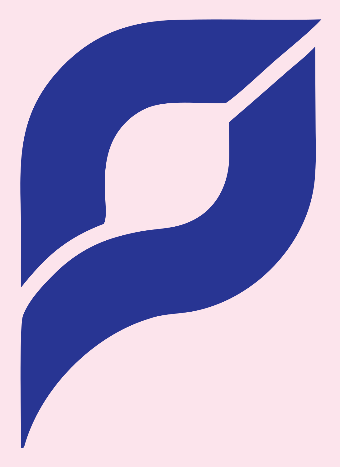 Split Leaf Loupe Mark #fce4ec/#283593