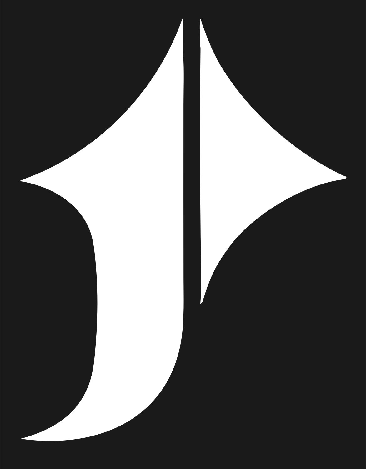 Letter J Star Mark #1a1a1a/#ffffff