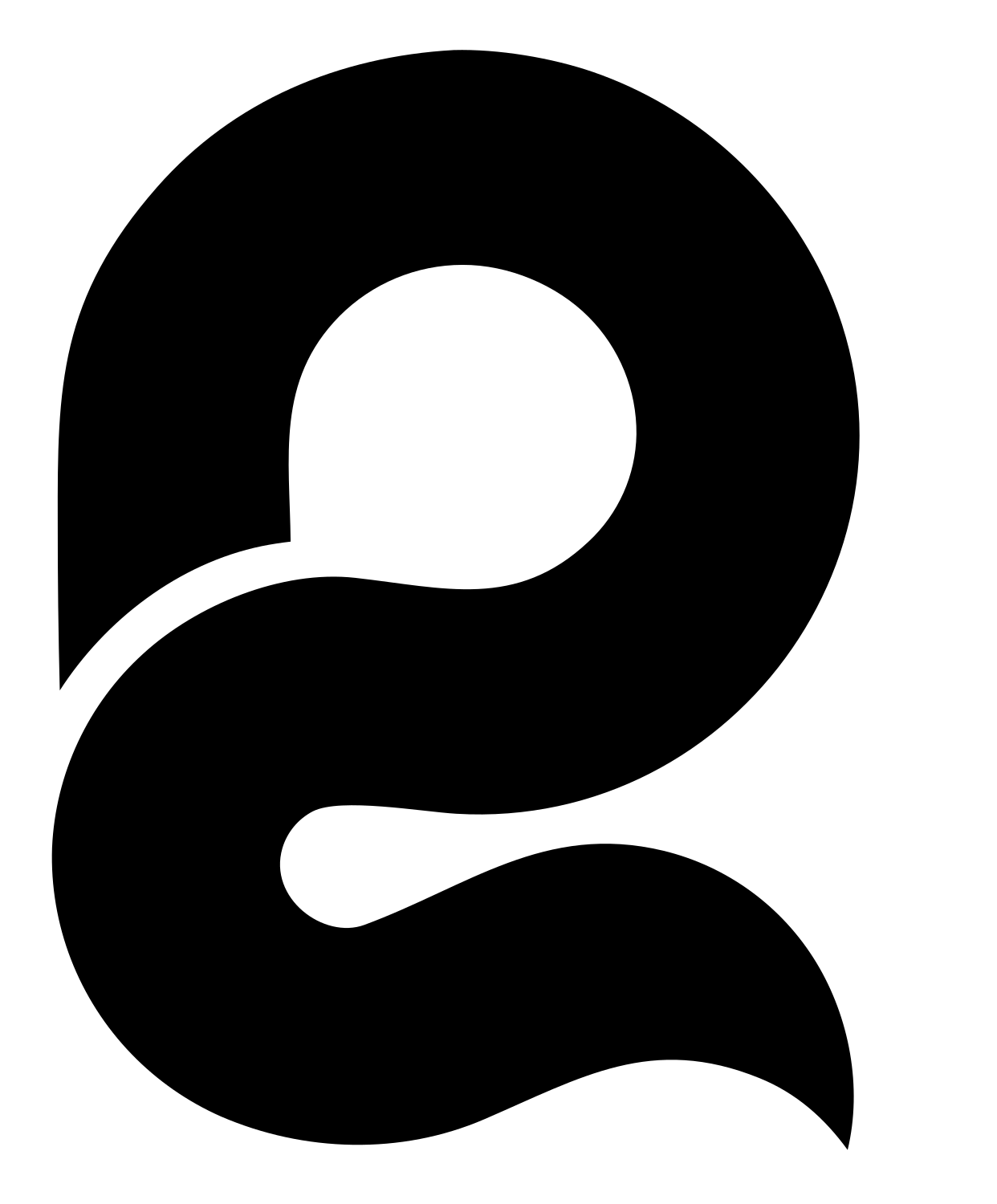 Curved Letter E Loupe Mark #ffffff/#000000