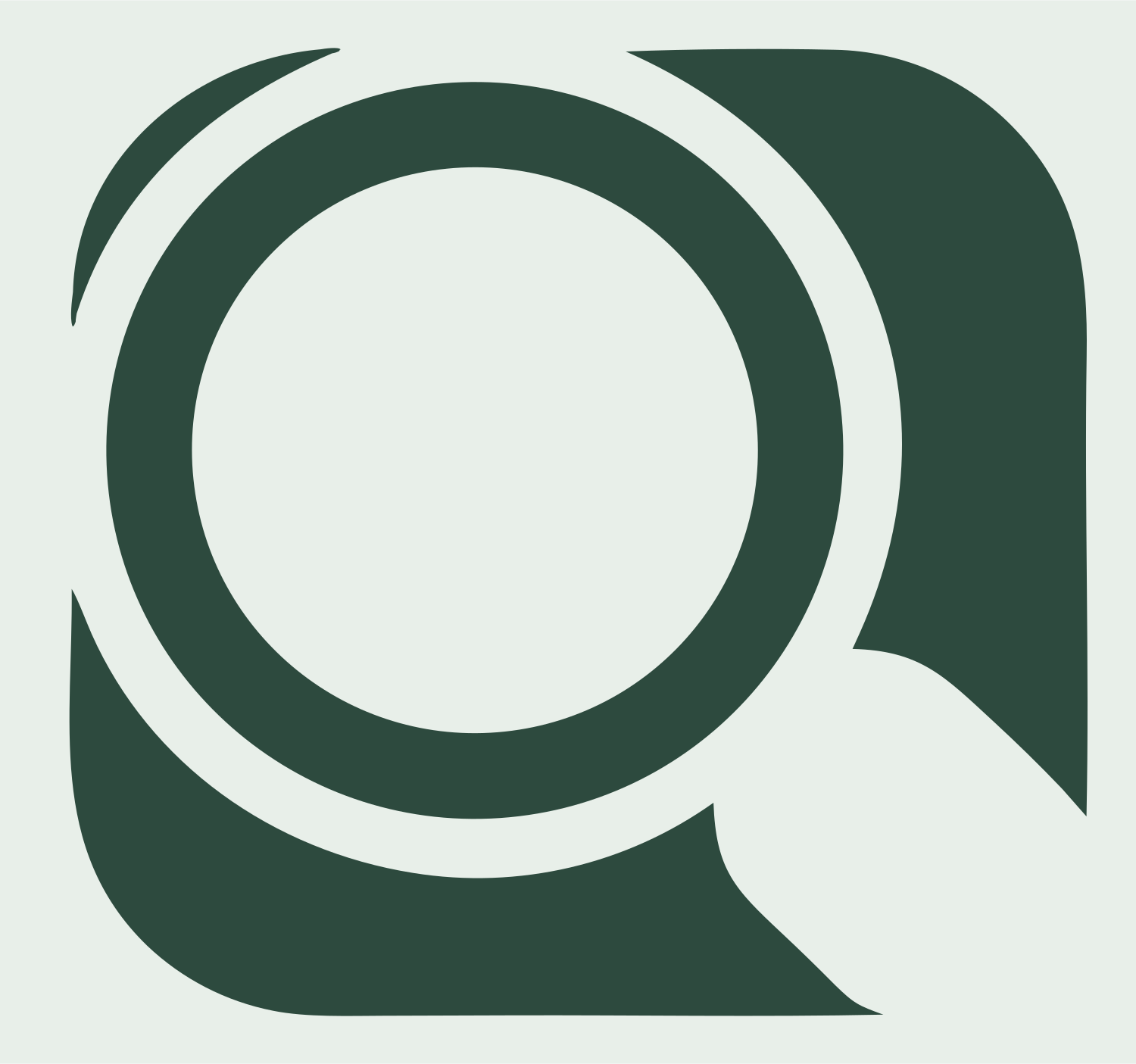 Negative Space Search Mark #e8efe9/#2d4a3e