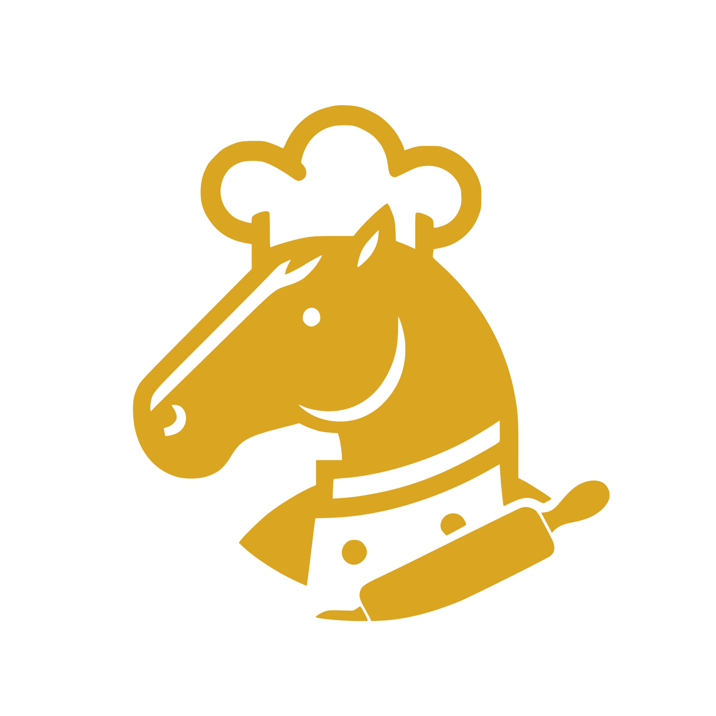 Chef Horse Head Logo #DAA520