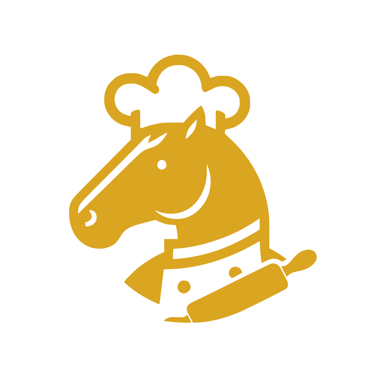 Chef Horse Head Logo #DAA520