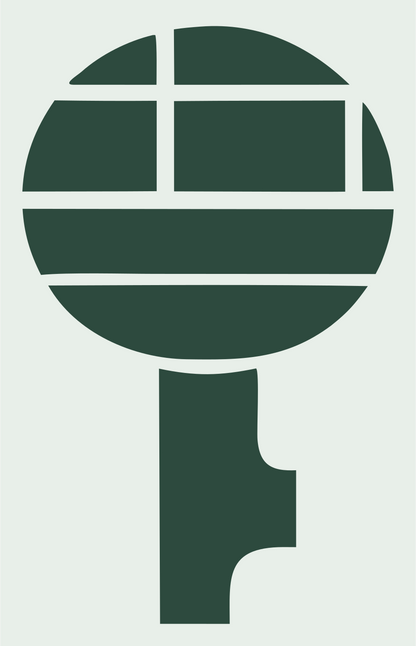 Chunky Grid Loupe Icon #e8efe9/#2d4a3e
