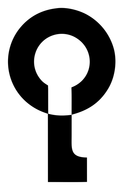 Keyhole Magnifier Heavy Mark #ffffff/#000000