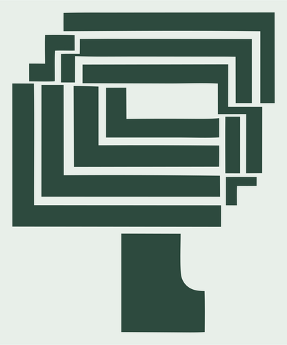 Heavy Pixel Broadcast Tower Icon #e8efe9/#2d4a3e