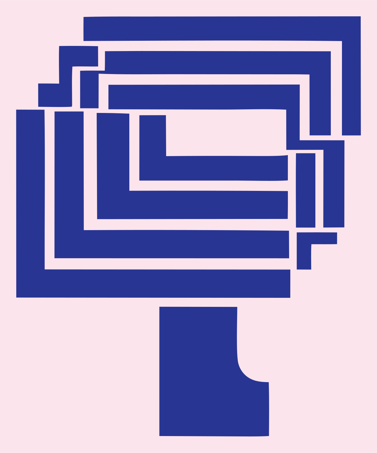 Heavy Pixel Broadcast Tower Icon #fce4ec/#283593