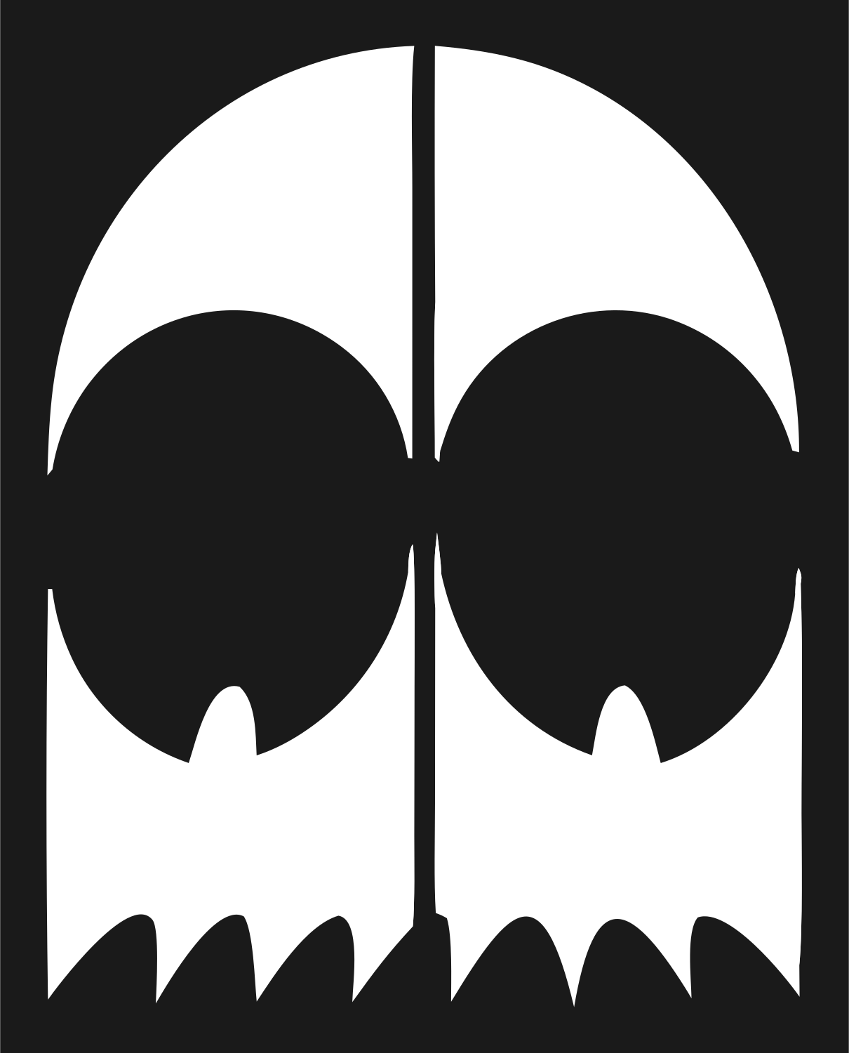 Bold Skull Geometric Badge #1a1a1a/#ffffff