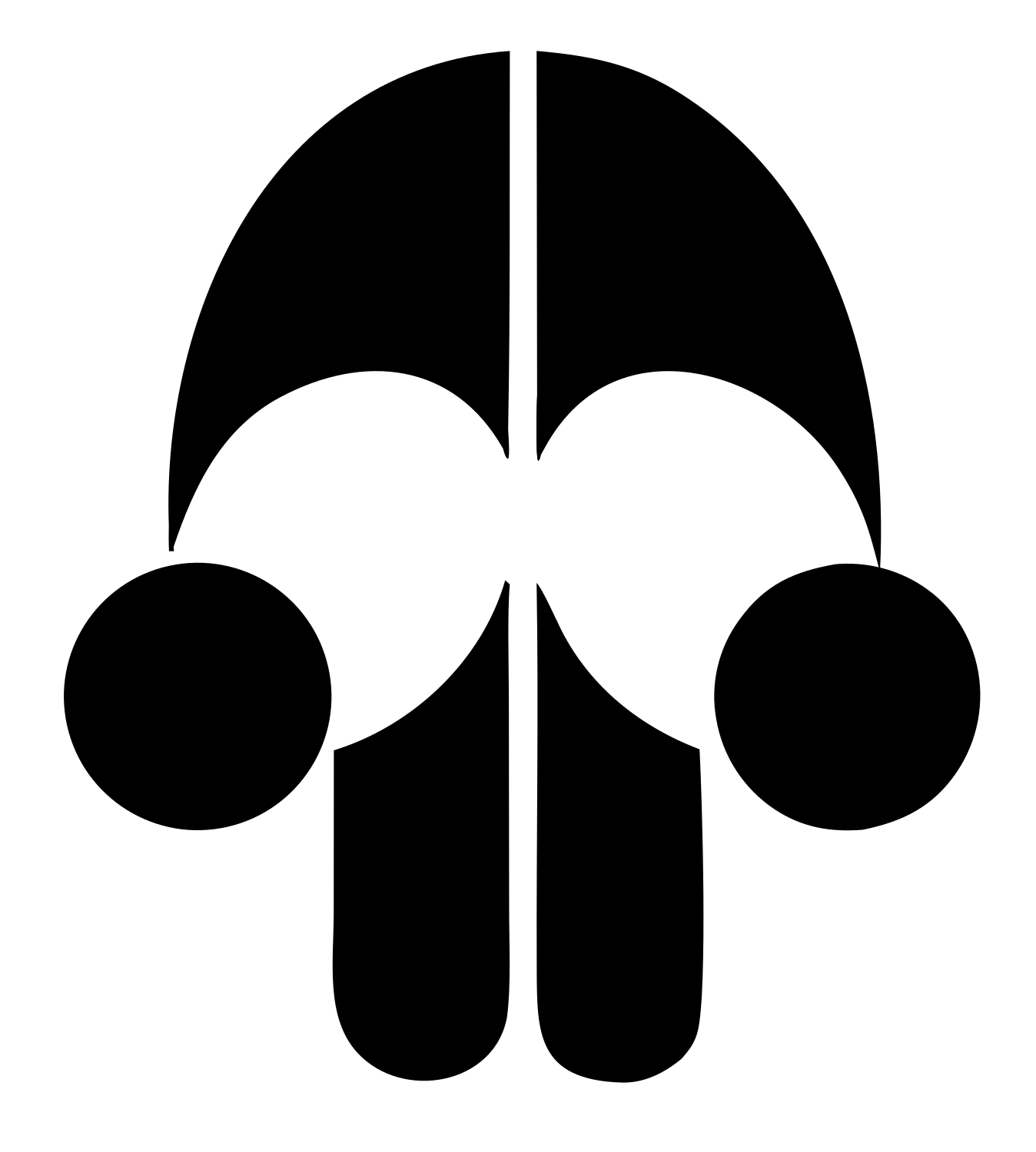 Geometric Skull Face Mark #ffffff/#000000