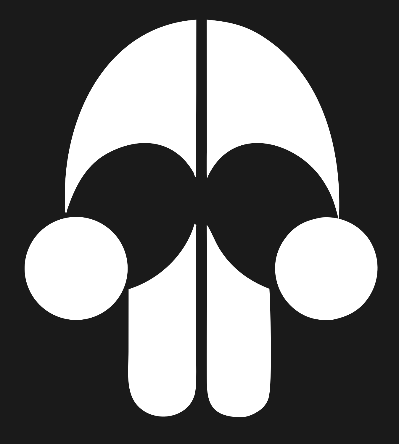 Geometric Skull Face Mark #1a1a1a/#ffffff