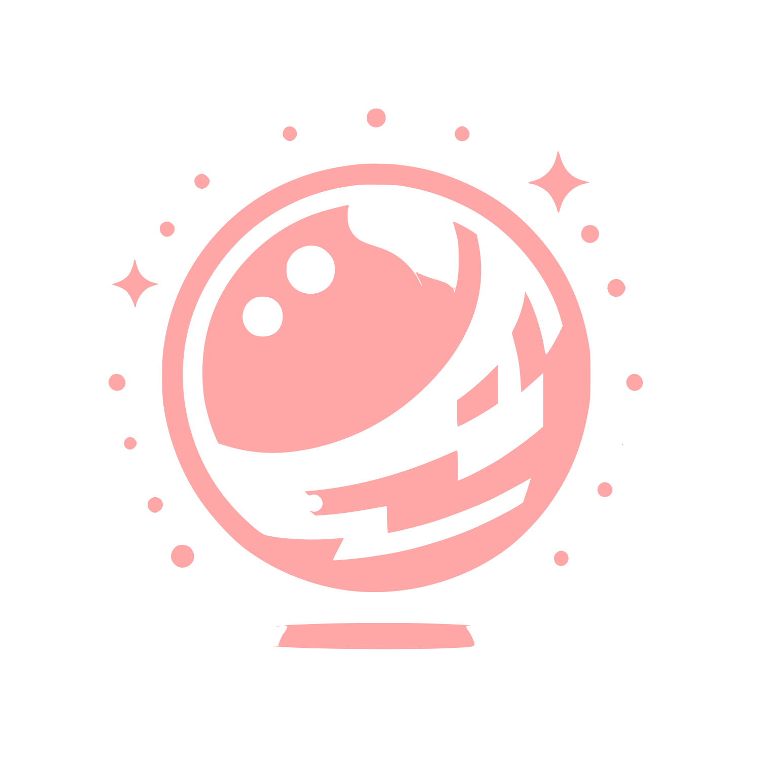 Astronomical Logo Design #ffa6a6