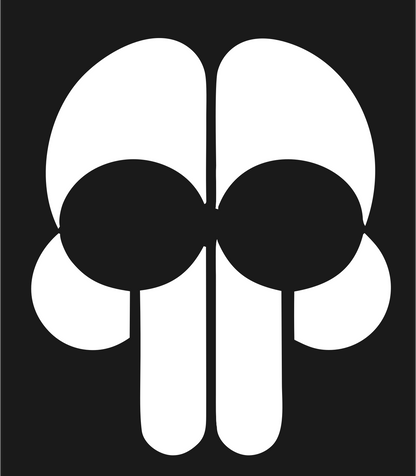 Bold Geometric Skull Logo #1a1a1a/#ffffff