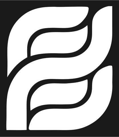 Bold Double Leaf Mark #1a1a1a/#ffffff